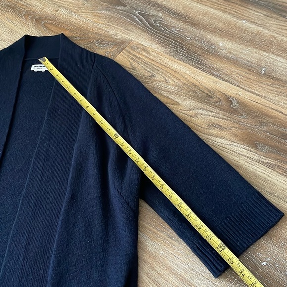 Zadig & Voltaire Paloma 100% Cashmere and Goat Leather Open Front Cardigan - Picture 8 of 13